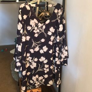 Navy floral dress from Charming Charlie’s